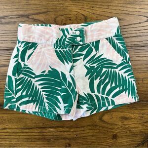 Janie and Jack Tropical Pink Green Palm Shorts 5